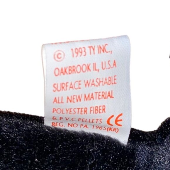 Ty Beanie Babies Blackie Bear Plush Stuffed Animal Hang 4th Gen Tush 4th Gen Tag - Picture 10 of 10